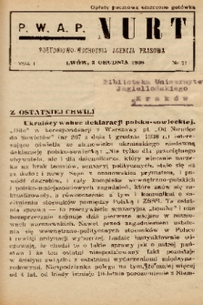 Nurt : południowo-wschodnia agencja prasowa. 1938, nr 17