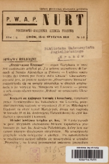 Nurt : południowo-wschodnia agencja prasowa. 1939, nr 1-2