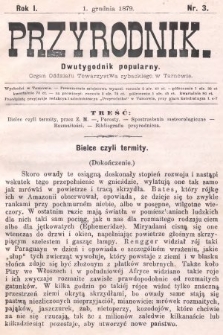 Przyrodnik : dwutygodnik popularny : organ Oddziału Towarzystwa rybackiego w Tarnowie. R. 1, 1879, nr 3