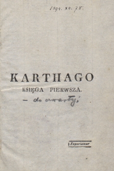 Karthago. Ks. 1[-4]