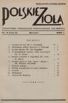 Polskie Zioła : czasopismo poświęcone propagandzie zielarstwa. 1935, nr 3