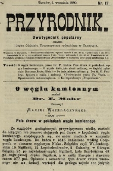 Przyrodnik : dwutygodnik popularny zarazem organ Oddziału Towarzystwa rybackiego w Tarnowie. R. 2, 1880, nr 17