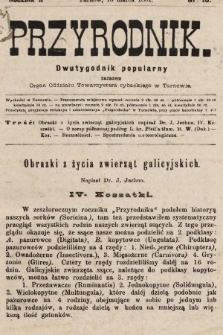 Przyrodnik : dwutygodnik popularny zarazem organ Oddziału Towarzystwa rybackiego w Tarnowie. R. 2, 1881, nr 10