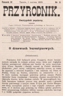 Przyrodnik : dwutygodnik popularny zarazem organ Oddziału Towarzystwa rybackiego w Tarnowie. R. 4, 1883, nr 11