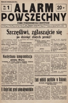 Alarm Powszechny : pismo tygodniowe dla wszystkich. R. 2, 1928, nr 1