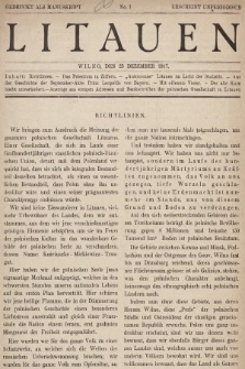 Litauen. 1917, nr 1