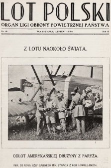 Lot Polski : organ Ligi Obrony Powietrznej Państwa. R. 2, 1924, nr 10