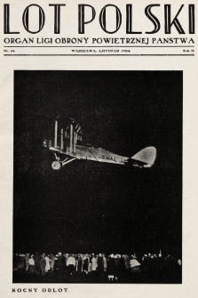 Lot Polski : organ Ligi Obrony Powietrznej Państwa. R. 2, 1924, nr 14