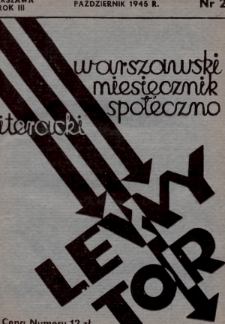 Lewy Tor : warszawski miesięcznik społeczno-literacki. 1945, nr 2