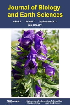 Journal of Biology and Earth Sciences. Vol. 2, 2012, no. 2