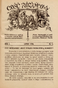 Gość Różańcowy. 1934, nr 7