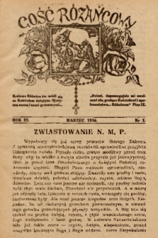 Gość Różańcowy. 1936, nr 3