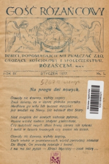 Gość Różańcowy. 1937, nr 1