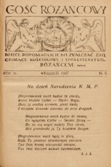 Gość Różańcowy. 1937, nr 9