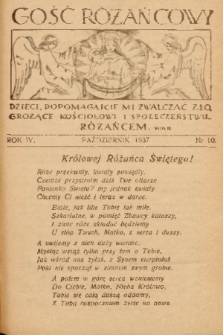 Gość Różańcowy. 1937, nr 10