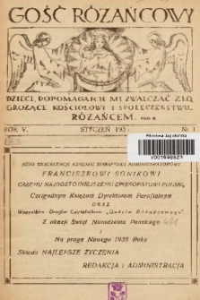 Gość Różańcowy. 1938, nr 1