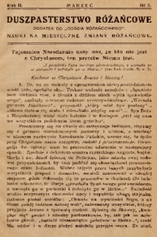 Duszpasterstwo Różańcowe : dodatek do „Gościa Różańcowego” : nauki na miesięczne zmiany różańcowe. 1935, nr 3