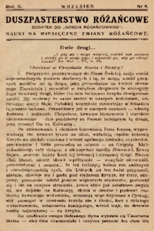 Duszpasterstwo Różańcowe : dodatek do „Gościa Różańcowego” : nauki na miesięczne zmiany różańcowe. 1935, nr 9