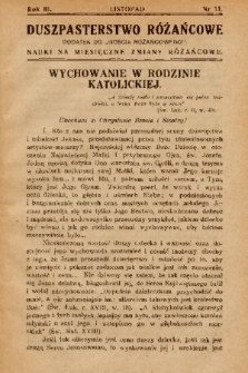 Duszpasterstwo Różańcowe : dodatek do „Gościa Różańcowego” : nauki na miesięczne zmiany różańcowe. 1936, nr 11