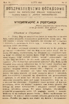 Duszpasterstwo Różańcowe : Nauki na miesięczne zmiany różańcowe : bezpłatny dodatek do „Gościa Różańcowego”. 1937, nr 2