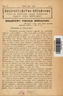 Duszpasterstwo Różańcowe : Nauki na miesięczne zmiany różańcowe : dodatek do „Gościa Różańcowego”. 1939, nr 1