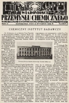 Wiadomości Przemysłu Chemicznego : organ Związku Przemysłu Chemicznego Rzeczypospolitej Polskiej. R. 3, 1928, nr 2