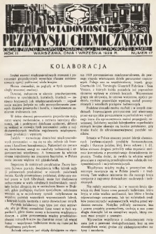 Wiadomości Przemysłu Chemicznego : organ Związku Przemysłu Chemicznego Rzeczypospolitej Polskiej. R. 3, 1928, nr 17