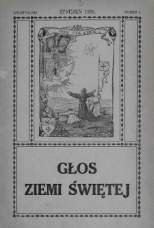 Głos Ziemi Świętej. 1935, nr 1