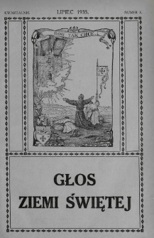 Głos Ziemi Świętej. 1935, nr 3