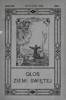 Głos Ziemi Świętej. 1936, nr 1