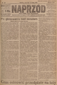 Naprzód : organ Polskiej Partyi Socyalistycznej. 1921, nr 27