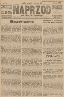 Naprzód : organ Polskiej Partyi Socyalistycznej. 1921, nr 179