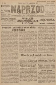 Naprzód : organ Polskiej Partyi Socyalistycznej. 1921, nr 239