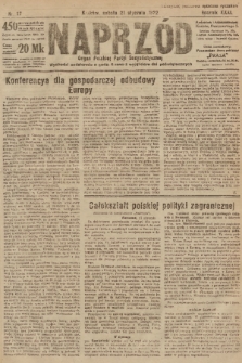 Naprzód : organ Polskiej Partyi Socyalistycznej. 1922, nr 17
