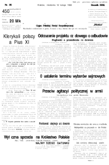 Naprzód : organ Polskiej Partyi Socyalistycznej. 1922, nr 35