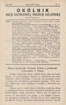 Okólnik Akcji Katolickiej Diecezji Kieleckiej. 1936, nr 5