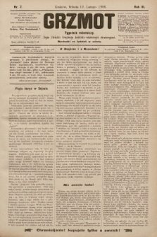 Grzmot : tygodnik robotniczy : Organ Związku krajowego katolicko-robotniczych stowarzyszeń. 1898, nr 7