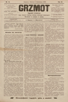 Grzmot : tygodnik robotniczy : Organ Związku krajowego katolicko-robotniczych stowarzyszeń. 1898, nr 14