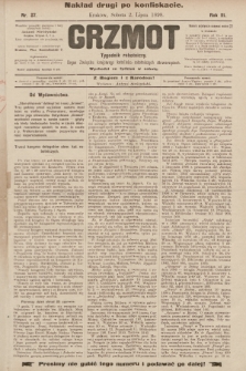 Grzmot : tygodnik robotniczy : Organ Związku krajowego katolicko-robotniczych stowarzyszeń. 1898, nr 27 (nakład drugi po konfiskacie)