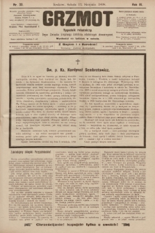Grzmot : tygodnik robotniczy : Organ Związku krajowego katolicko-robotniczych stowarzyszeń. 1898, nr 33
