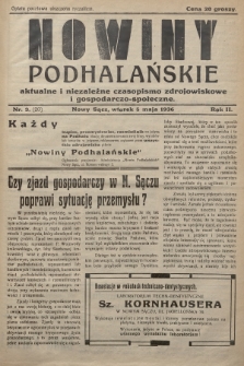 Nowiny Podhalańskie : aktualne i niezależne czasopismo zdrojowiskowe i gospodarczo-społeczne. 1936, nr 3 (20)
