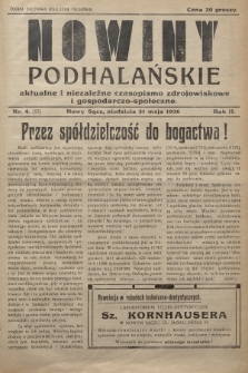 Nowiny Podhalańskie : aktualne i niezależne czasopismo zdrojowiskowe i gospodarczo-społeczne. 1936, nr 4 (21)