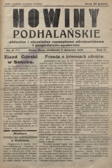 Nowiny Podhalańskie : aktualne i niezależne czasopismo zdrojowiskowe i gospodarczo-społeczne. 1936, nr 6 (23)