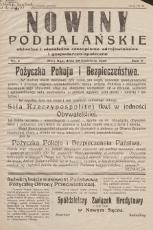 Nowiny Podhalańskie : aktualne i niezależne czasopismo zdrojowiskowe i gospodarczo-społeczne. 1939, nr 6