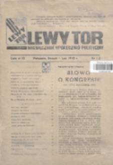 Lewy Tor : miesięcznik społeczno-polityczny. 1948, nr 1-2