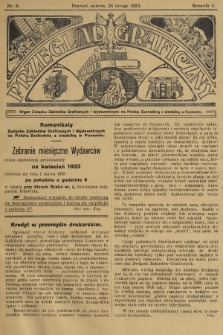 Przegląd Graficzny : Organ Związku Zakładów Graficznych i Wydawniczych na Polskę Zachodnią z siedzibą w Poznaniu. R. 4, 1923, nr 8