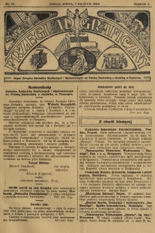 Przegląd Graficzny : Organ Związku Zakładów Graficznych i Wydawniczych na Polskę Zachodnią z siedzibą w Poznaniu. R. 4, 1923, nr 14