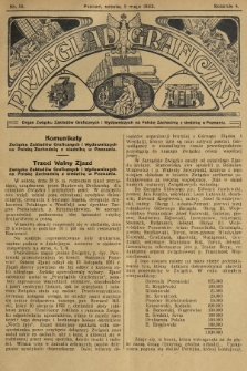 Przegląd Graficzny : Organ Związku Zakładów Graficznych i Wydawniczych na Polskę Zachodnią z siedzibą w Poznaniu. R. 4, 1923, nr 18