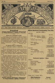 Przegląd Graficzny : Organ Związku Zakładów Graficznych i Wydawniczych na Polskę Zachodnią z siedzibą w Poznaniu. R. 4, 1923, nr 32