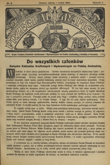 Przegląd Graficzny : Organ Związku Zakładów Graficznych i Wydawniczych na Polskę Zachodnią z siedzibą w Poznaniu. R. 5, 1924, nr 9